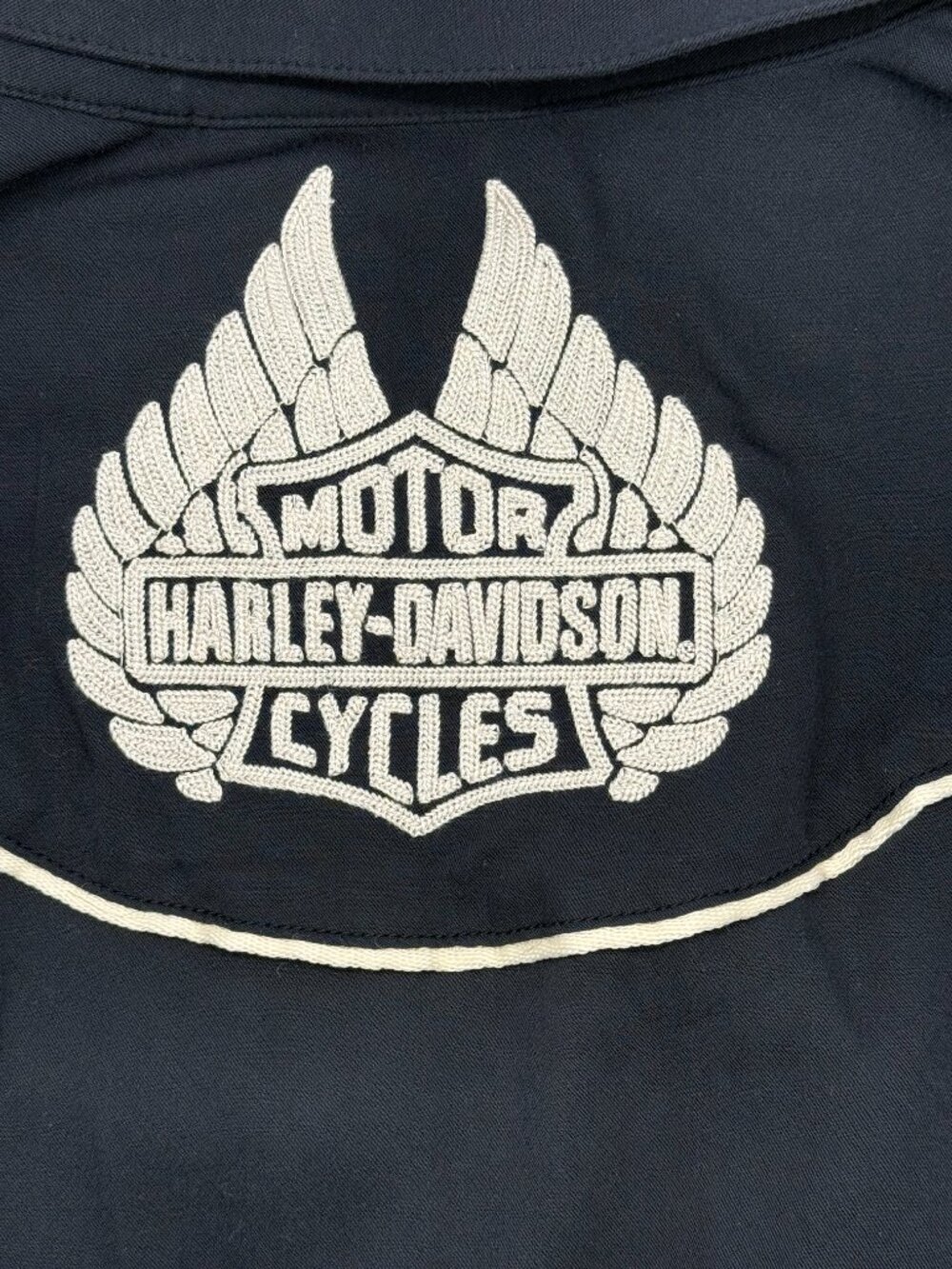 Harley - Davidson Western Shirt Women Plus 1W Pearl Snap Black Embroidered Biker - Picture 5 of 6